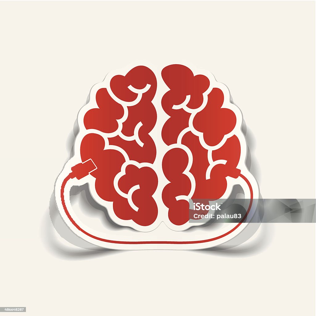 External Brain Plug In Realistic Design Element Brainusb Plug Stock Illustration - Download ...