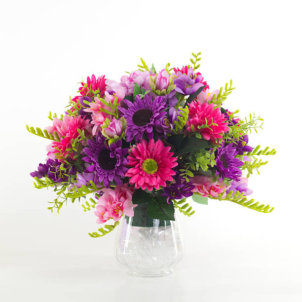 istock Flower bouquet in vase isolated. 486648854