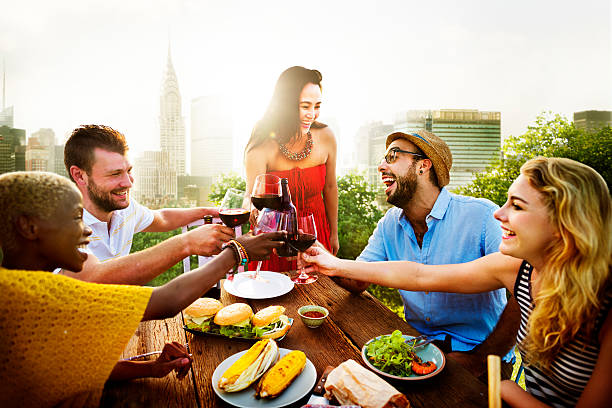 istock Celebration Friendship Rooftop Party Concept 486649158