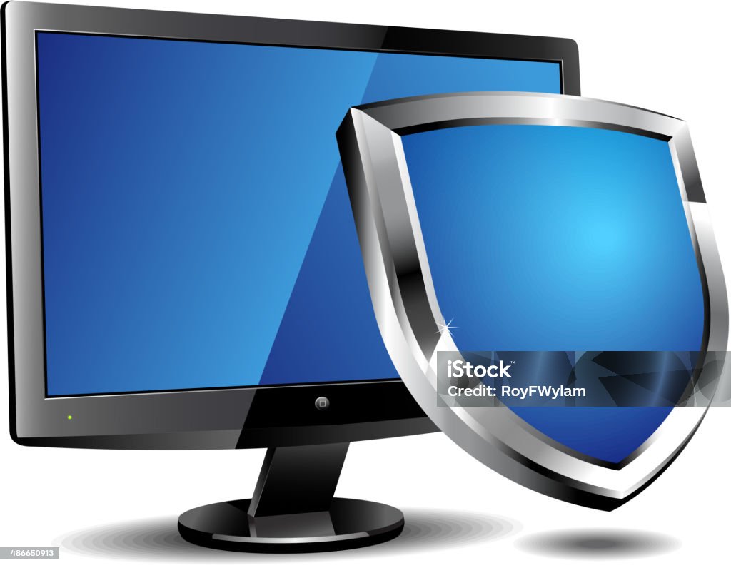 Computer Security Shield Stock Illustration - Download Image Now ...