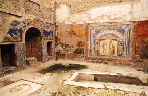 The house of Neptune and Amphitrite in the ancient roman city of Ercolano