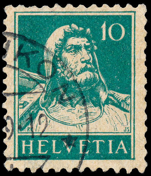 istock Stamp printed in Switzerland shows William Tell 486651257