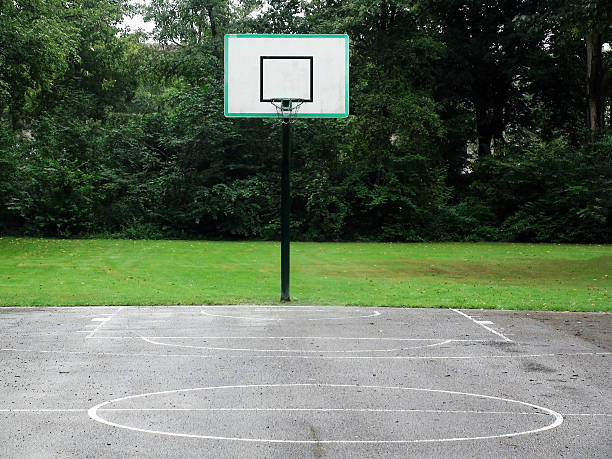 istock Looking At Basketball Field In Summer 486652610