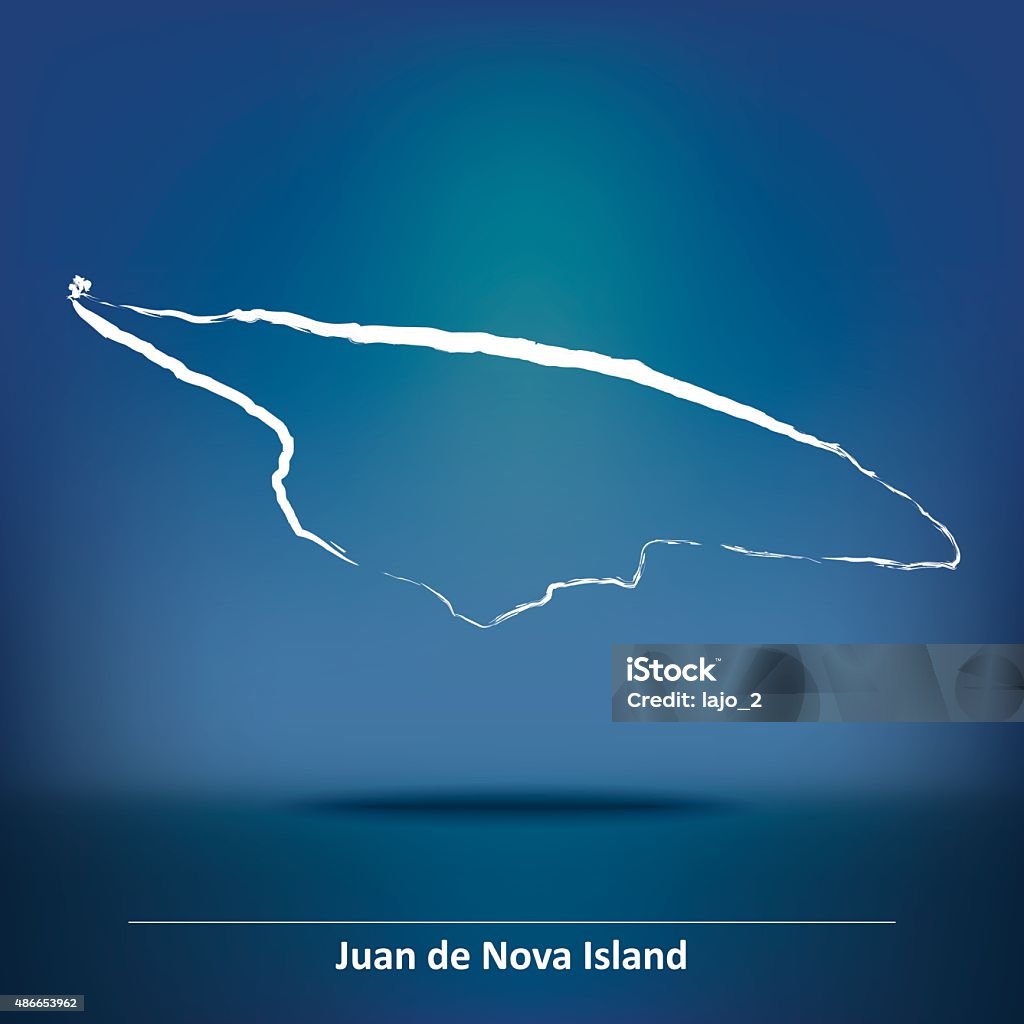 Vector Rafic Ilustración de Garabato Mapa De Juan De Nova Island y más Vectores ...