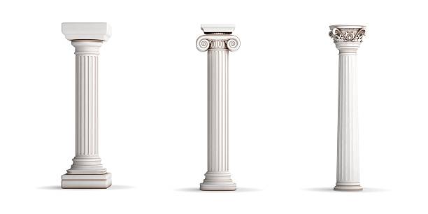 columnas griega - column greece pedestal classical greek fotografías e imágenes de stock
