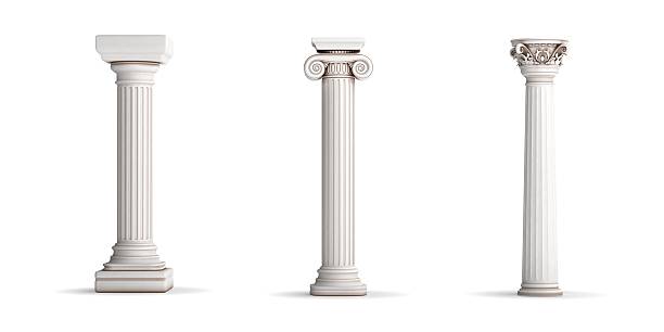 colonnes grecques - column greece pedestal classical greek photos et images de collection