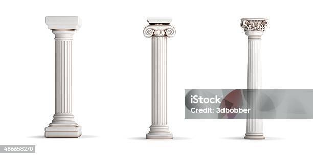 Photo libre de droit de Colonnes Grecques banque d'images et plus d'images libres de droit de Colonne architecturale - Colonne architecturale, Grèce, Style dorique