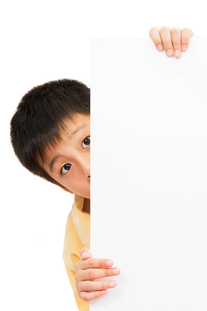 istock Asian Chinese Children Holding blank white board. 486658308