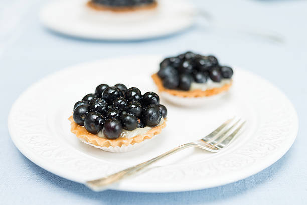 istock Blueberry Pie Tart on White Plate 486659144