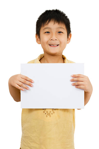 istock Asian Chinese Children Holding blank white board. 486659384