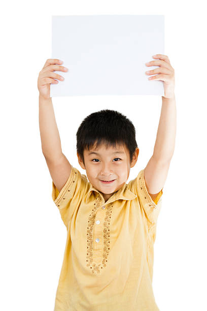 istock Asian Chinese Children Holding blank white board. 486659658