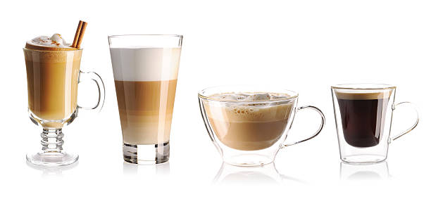 Coffee collection Coffee collection isolated on white macchiato stock pictures, royalty-free photos & images