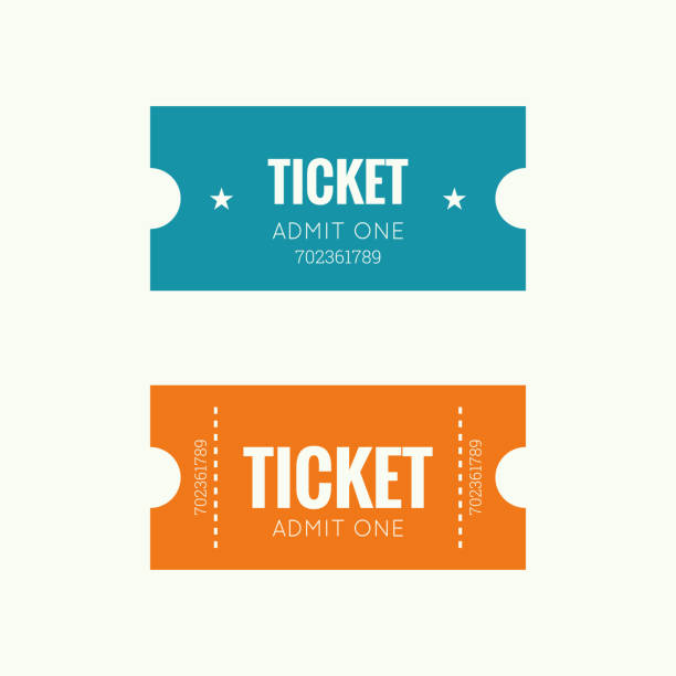 wejście ticke - ticket event ticket stub coupon stock illustrations