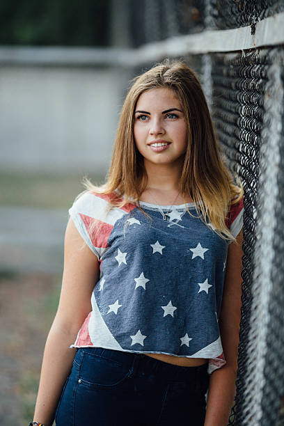 istock Girl with skate. Summer background and sunset 486664208