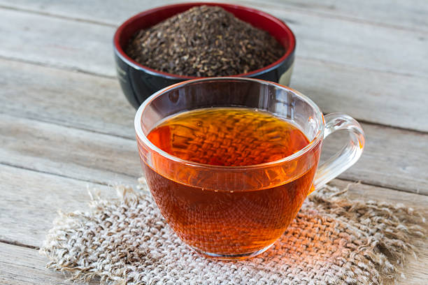 istock tea in cup on wooden background 486666168