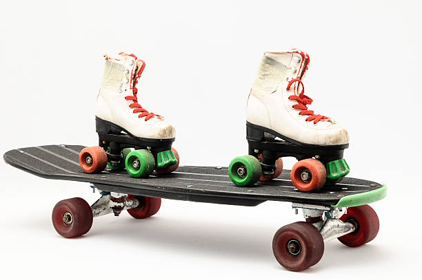 istock Vintage Style Longboard Black Skateboard 486666753