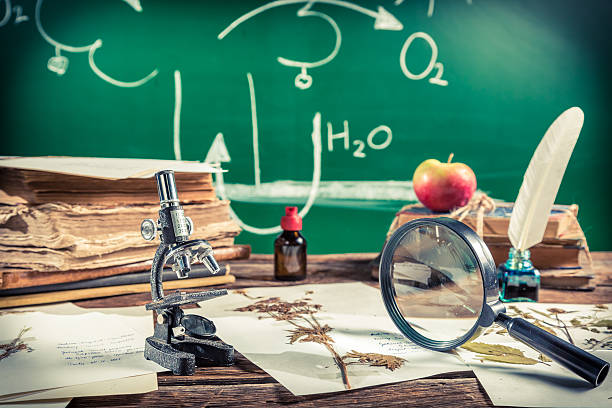 istock Old biology lesson in classroom 486667946