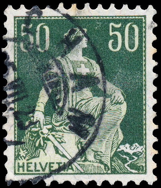 istock Stamp printed by Switzerland, shows Helvetia 486668021