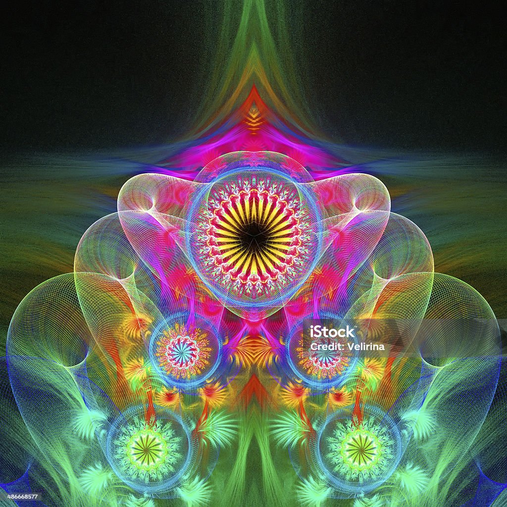 Multicolor Grid Fractal Pattern Computer Generated Graphics Stock ...