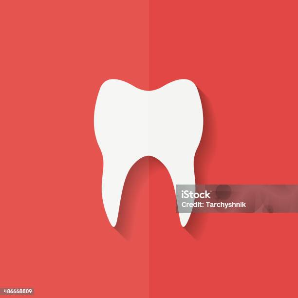 Tooth Web Icon Flat Design Stock Illustration - Download Image Now - Anatomy, Black Color, Blue