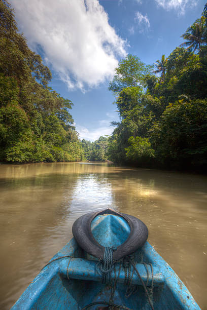 istock Green canyon with blue sky on the boat 486669359