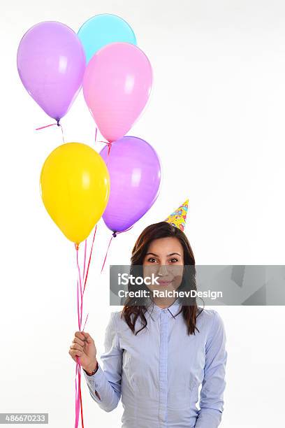 ビジネスのスマイリー女性熱気球 - お祝いのストックフォトや画像を多数ご用意 - お祝い, スタジオ撮影, ドレス