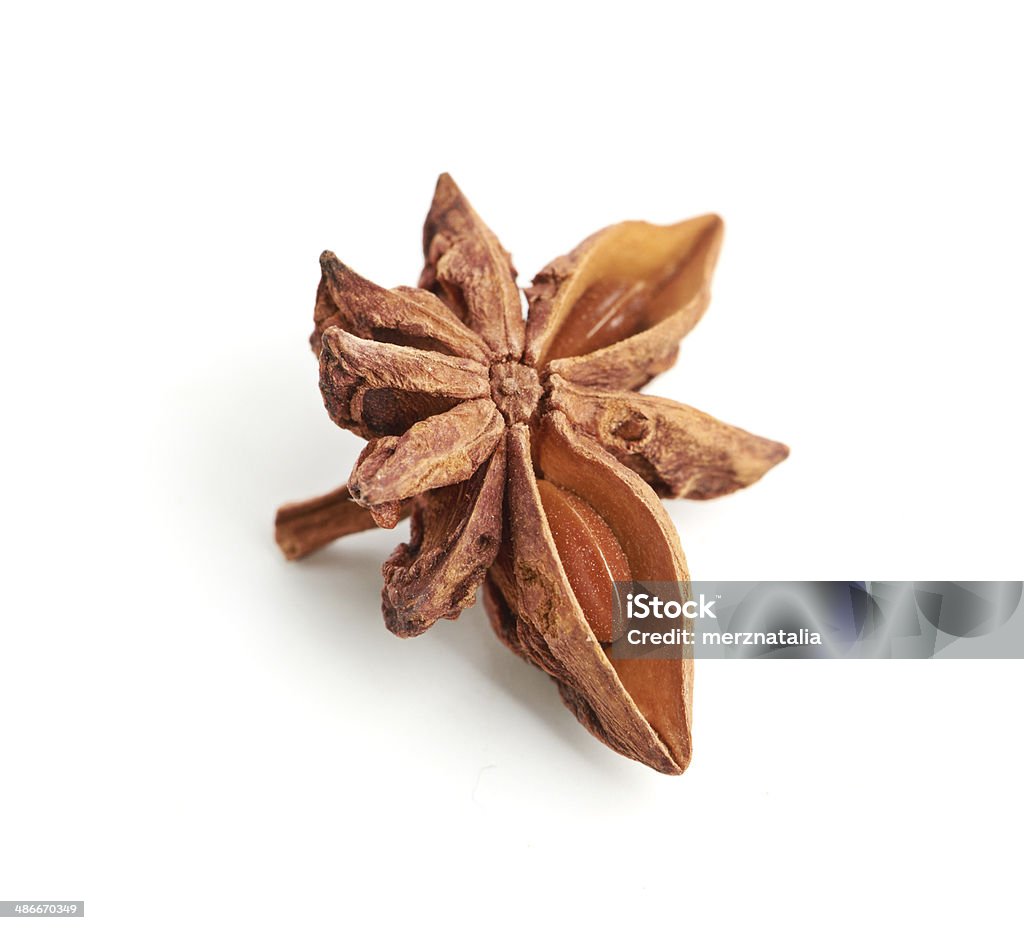 Star anise isolated on white background Anise Stock Photo