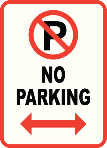 Vector of a Isolated No Parking sign on white background.