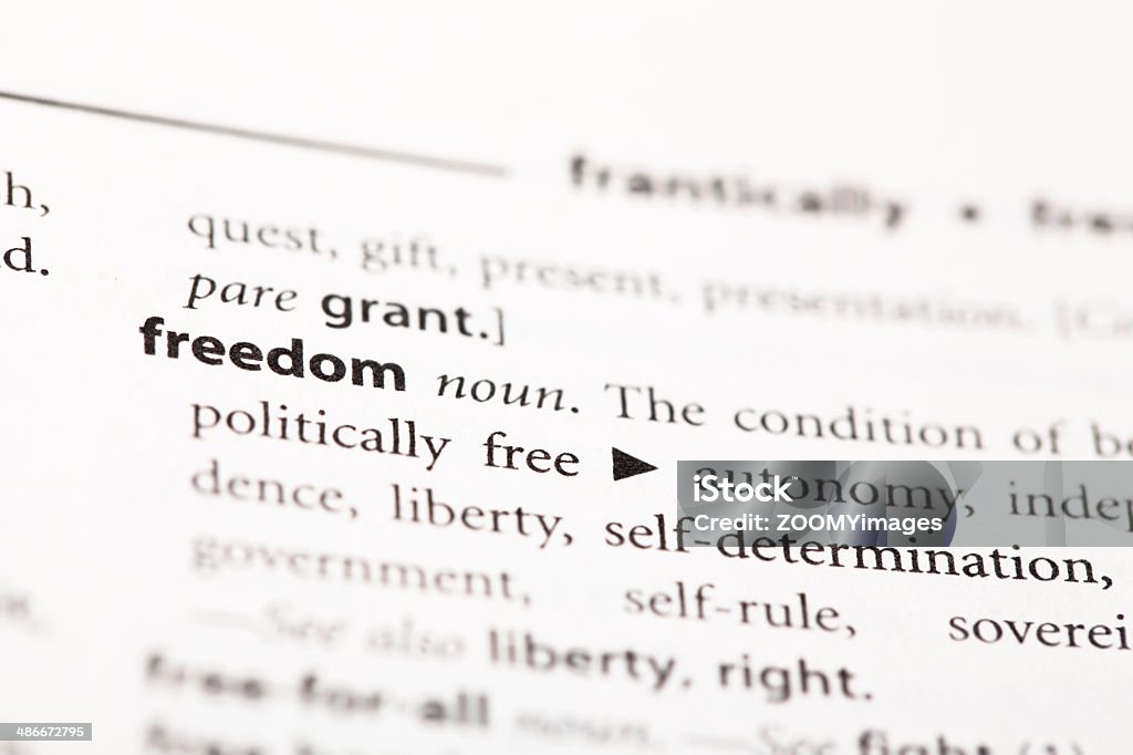 "libertad" Definición - Foto de stock de Condición libre de derechos