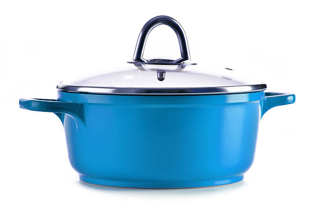 istock Steel pot isolated on white background 486680448