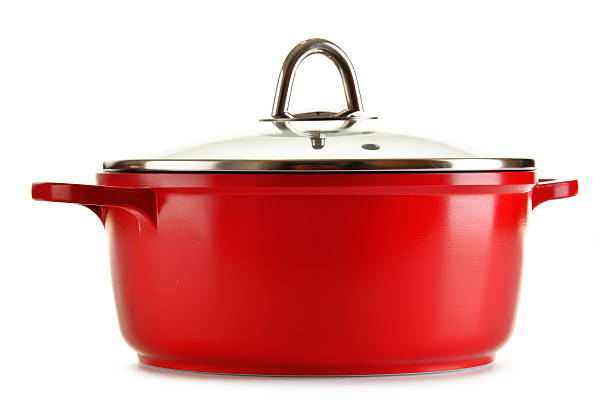 istock Steel pot isolated on white background 486680596