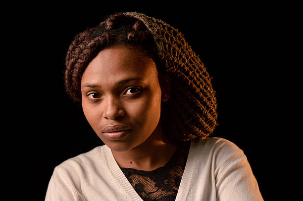 istock African girl wearing a crochet hat 486681054