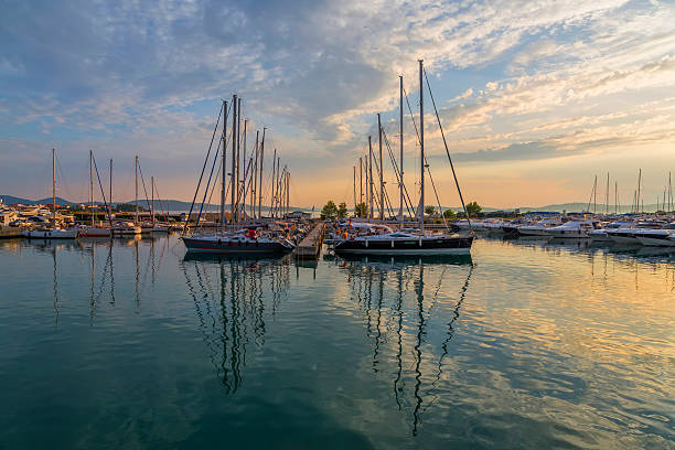 istock Super Yachts moored at Sukosan Harbor, Croatia 486681886