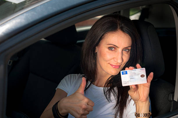 istock Middle aged woman in a car 486682686