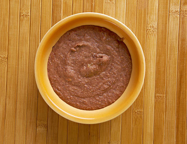 Refried beans stock photo