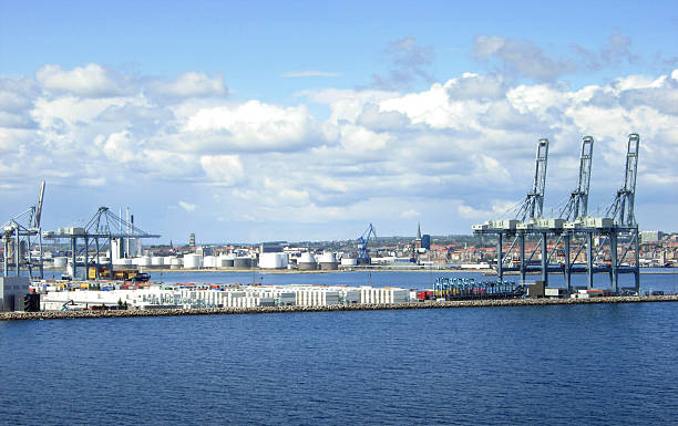 istock Port of Aarhus in Denmark 486685002