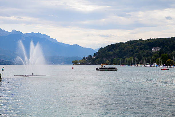 istock Lake Annecy, boating, sailing and paraglider 486685924