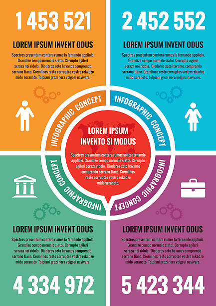Infographic business concept - vector layout A4 format Infographic business concept - vector layout A4 format. Vector infographic template. Design elements. demographics infographics stock illustrations