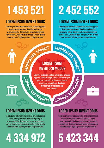 Vector illustration of Infographic business concept - vector layout A4 format