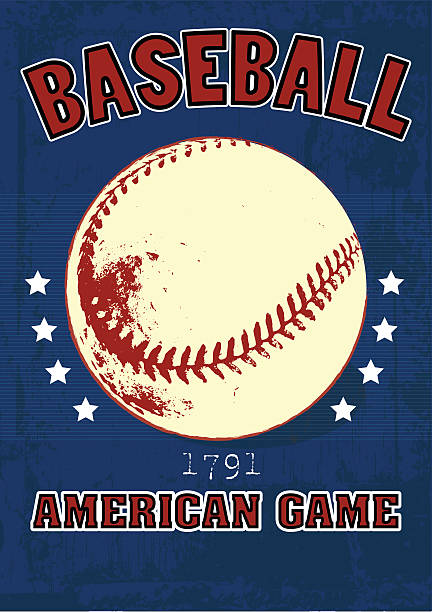 illustrations, cliparts, dessins animés et icônes de baseball vintage affiche. - old fashioned baseball baseballs retro revival