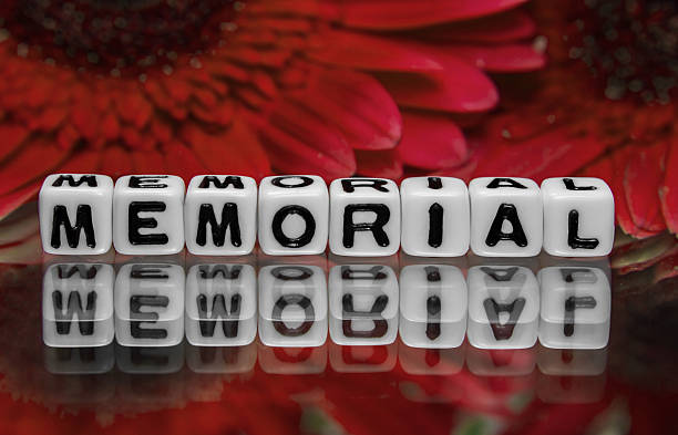 istock Memorial text message with red flowers 486689777