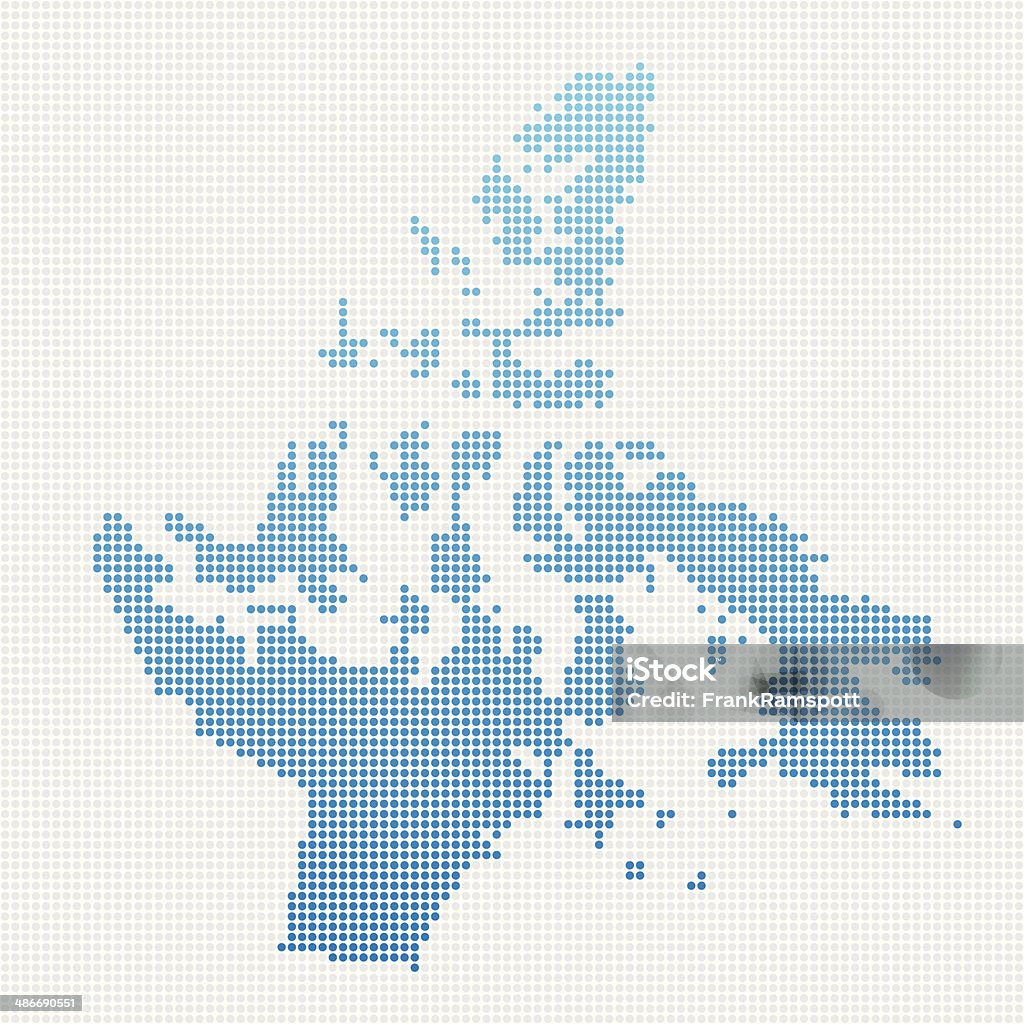 Nunavut Map Blue Dot Pattern Abstract dot pattern vector map of Nunavut Province, Canada. Carefully built with little circles. The country dots and background dots are each grouped as a compound path, so you can easily change colors and even use gradients with just a few clicks. File was created in Adobe Illustrator on April 17, 2014. The colors in the .eps-file are ready for print (CMYK). Included files are EPS (v10) and Hi-Res JPG (3000 x 3000 px). Blue stock vector