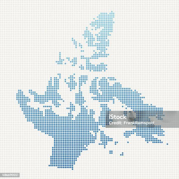 Nunavut Map Blue Dot Pattern Stock Illustration - Download Image Now - Blue, Canada, Cartography