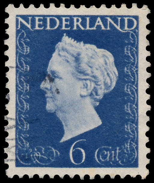 istock Stamp printed in the Netherlands shows Queen Wilhelmina 486691027