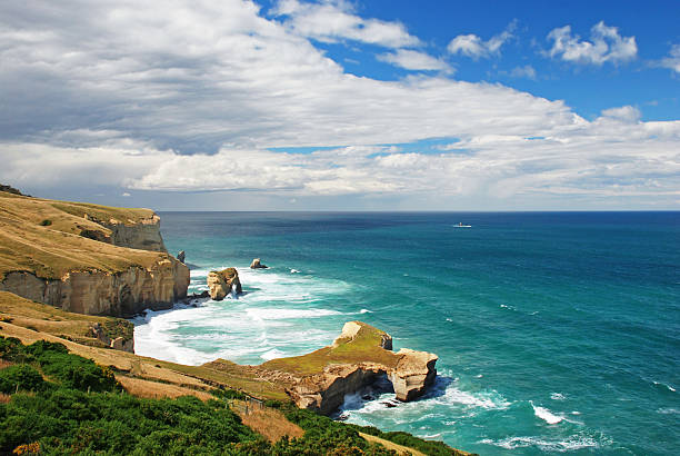 istock Tunnel beach, New Zealand 486692594