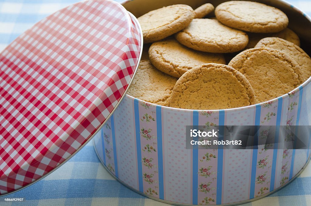 Tin Box With Crackers Stock Photo - Download Image Now - Cookie Tin, Cookie,  Metal - iStock