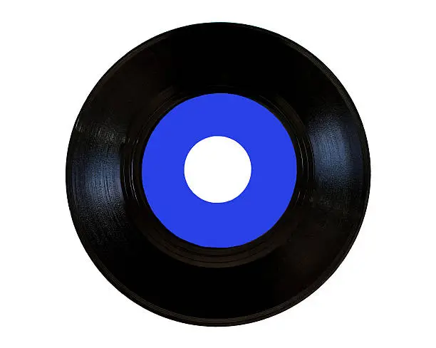 isolated blue vinyl