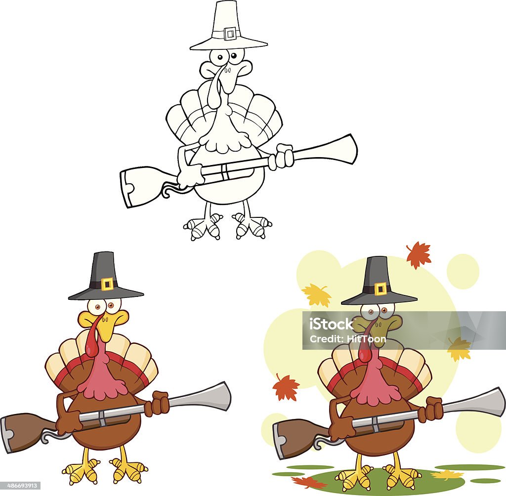 Collection of Turkey - 4 Similar Illustrations: Animal stock vector