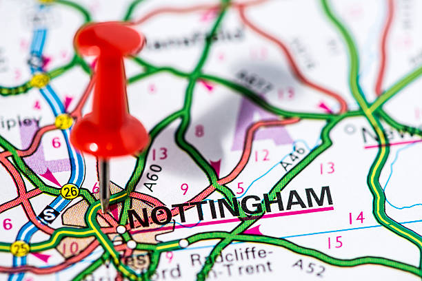 istock European cities on map series: Nottingham 486695267