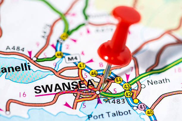istock European cities on map series: Swansea 486695283